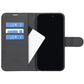 Flip Stand Leather Wallet Case For iPhone 16 Pro Max Black