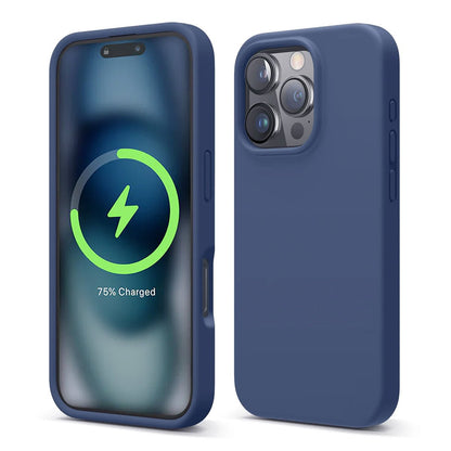 iPhone 16 Pro Case-Silicone With Magsafe Rvelon Dark Blue