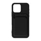 Silicone Case with Card Holder iPhone 16 Pro - Black