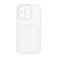 Shockproof Case with Card Holder iPhone 16 Pro Transparent