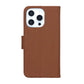 Flip Stand Leather Wallet Case For iPhone 16 Pro Brown