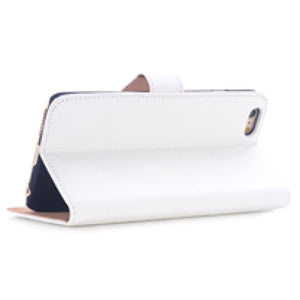 Flip Stand Leather Case For iPhone 6 Plus/6S Plus White