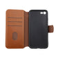 RV iPhone 7/8/SE 2020 Flip Stand TPU Leather Extra Card Wallet Case Golden Brown