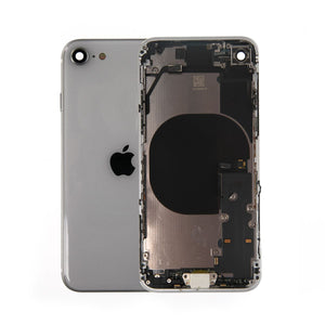 iPhone SE 2020 Baksida med Komplett Ram - Vit