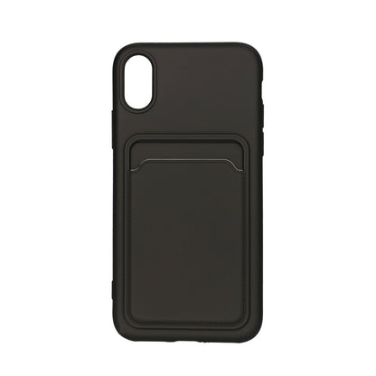 iPhone X/XS Silikonskal med Korthållare - Svart