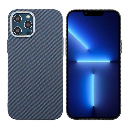 Kolfiber Skal iPhone 12 Pro Max - Blå