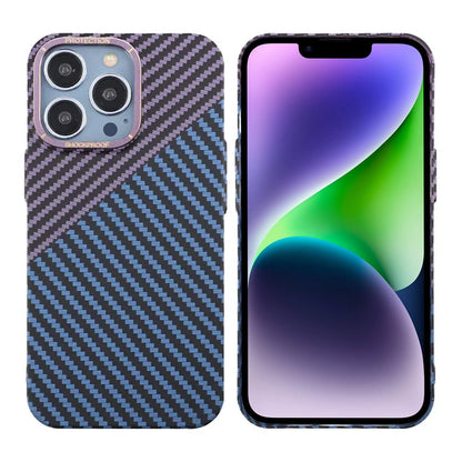 Kolfiber Skal iPhone 13 Pro - Lila och Blå