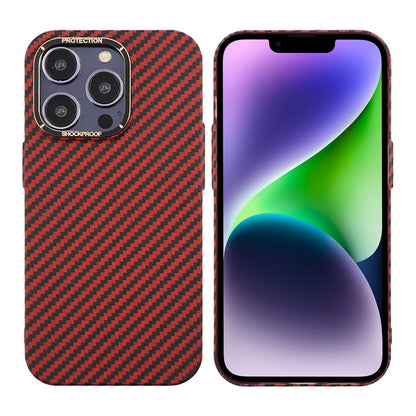 Kolfiber Skal iPhone 14 Pro - Röd