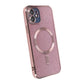 Luxury Electroplate Magsafe Wireless Charge Phone Case For Iphone 11 Pink