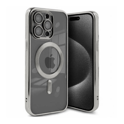 Luxury Mobilskal med Magsafe iPhone 15 Pro Max - Silver