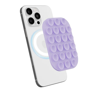 MagSafe Magnetic Silicone Suction Cup Phone Mount Purple