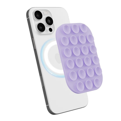 MagSafe Magnetic Silicone Suction Cup Phone Mount Purple
