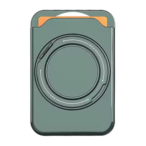 Color Ring 360-degree  Rotating Magnetic Phone Stand Card Holder Green