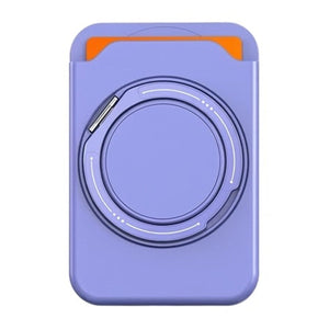 Color Ring 360-degree  Rotating Magnetic Phone Stand Card Holder Purple