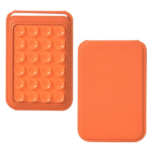 Foldable Suction Cup Phone Stand & Card Holder Orange