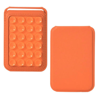 Foldable Suction Cup Phone Stand & Card Holder Orange