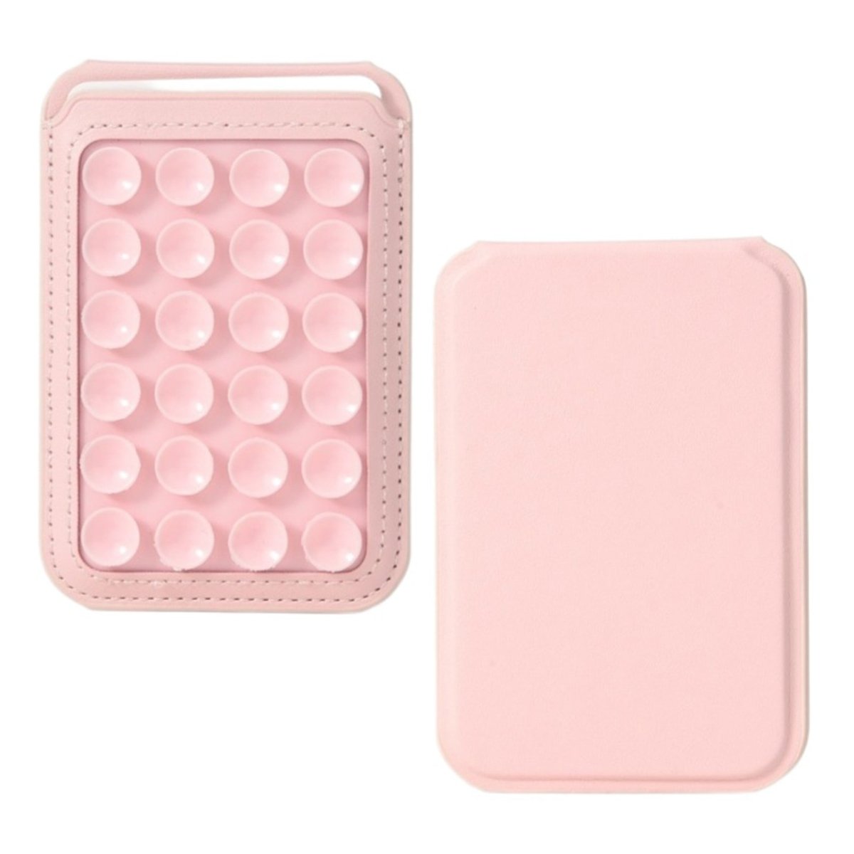 Foldable Suction Cup Phone Stand & Card Holder Pink