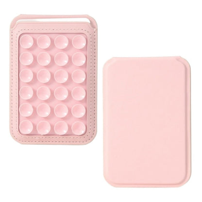 Foldable Suction Cup Phone Stand & Card Holder Pink