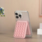 Foldable Suction Cup Phone Stand & Card Holder Pink