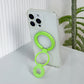 Foldable Double Magnetic Phone Ring Holder Green