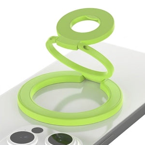 Foldable Double Magnetic Phone Ring Holder Green