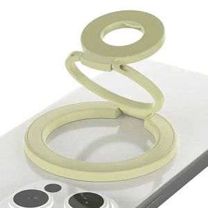 Foldable Double Magnetic Phone Ring Holder Yellow