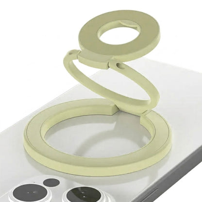 Foldable Double Magnetic Phone Ring Holder Yellow