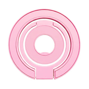 Foldable Double Magnetic Phone Ring Holder Light Pink