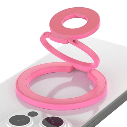Foldable Double Magnetic Phone Ring Holder Dark Pink
