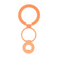 Foldable Double Magnetic Phone Ring Holder Orange