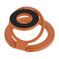 Foldable Double Magnetic Phone Ring Holder Orange+Black