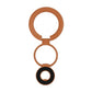 Foldable Double Magnetic Phone Ring Holder Orange+Black