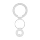 Foldable Double Magnetic Phone Ring Holder Silver