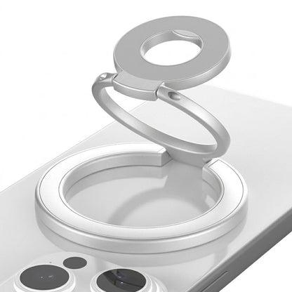 Foldable Double Magnetic Phone Ring Holder White