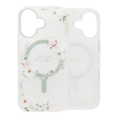 Painted Floral Matte Magnetic Case For iPhone 17 - H4