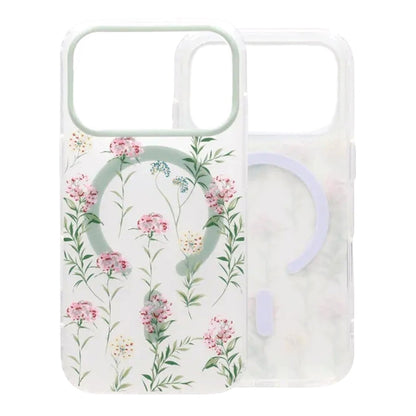 Painted Floral Matte Magnetic Case For iPhone 17 Pro Max - H1