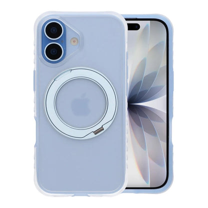 Matt Mobilskal med ringstativ för iPhone 17 - Blå