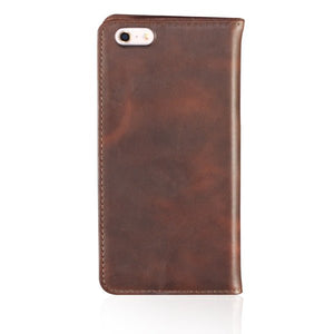 Folio Leather Case For iPhone 6 Plus/6S Plus Brown