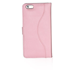 Folio Leather Case For iPhone 6 Plus/6S Plus Pink