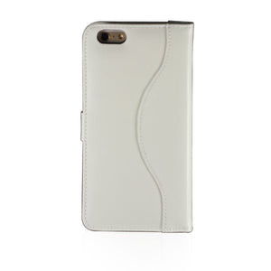 Folio Leather Case For iPhone 6 Plus/6S Plus White
