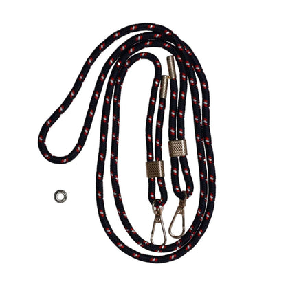 Mobilhalsband Universal dubbelfäste - Blå/Röd/Vit
