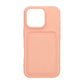 Mobilskal iPhone 16 Pro Max Silikon med Korthållare - Rosa
