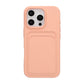 Mobilskal iPhone 16 Pro Silikon med Korthållare - Rosa