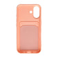Mobilskal iPhone 16 Silikon med Korthållare - Rosa