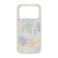 Floral Print Magnetic Phone Case For iPhone 17 Pro Purple Yellow