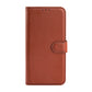 Flip Stand Leather Wallet Case For Moto edge 40 Brown