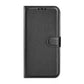 Flip Stand Leather Wallet Case For Moto G54 5G Black