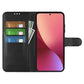 Flip Stand Leather Wallet Case For Moto G54 5G Black