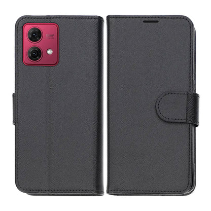 Motorola Moto G84 Plånboksfodral med Stativ - Svart