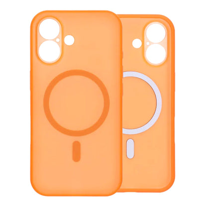 Precise Hole Shield Magnetic Case - iPhone 16 Orange